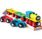 BIGJIGS: Pociąg laweta z autami - obrazek 2