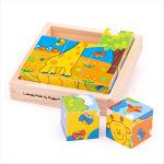 BIGJIGS: Puzzle klocki SAFARI 12m+