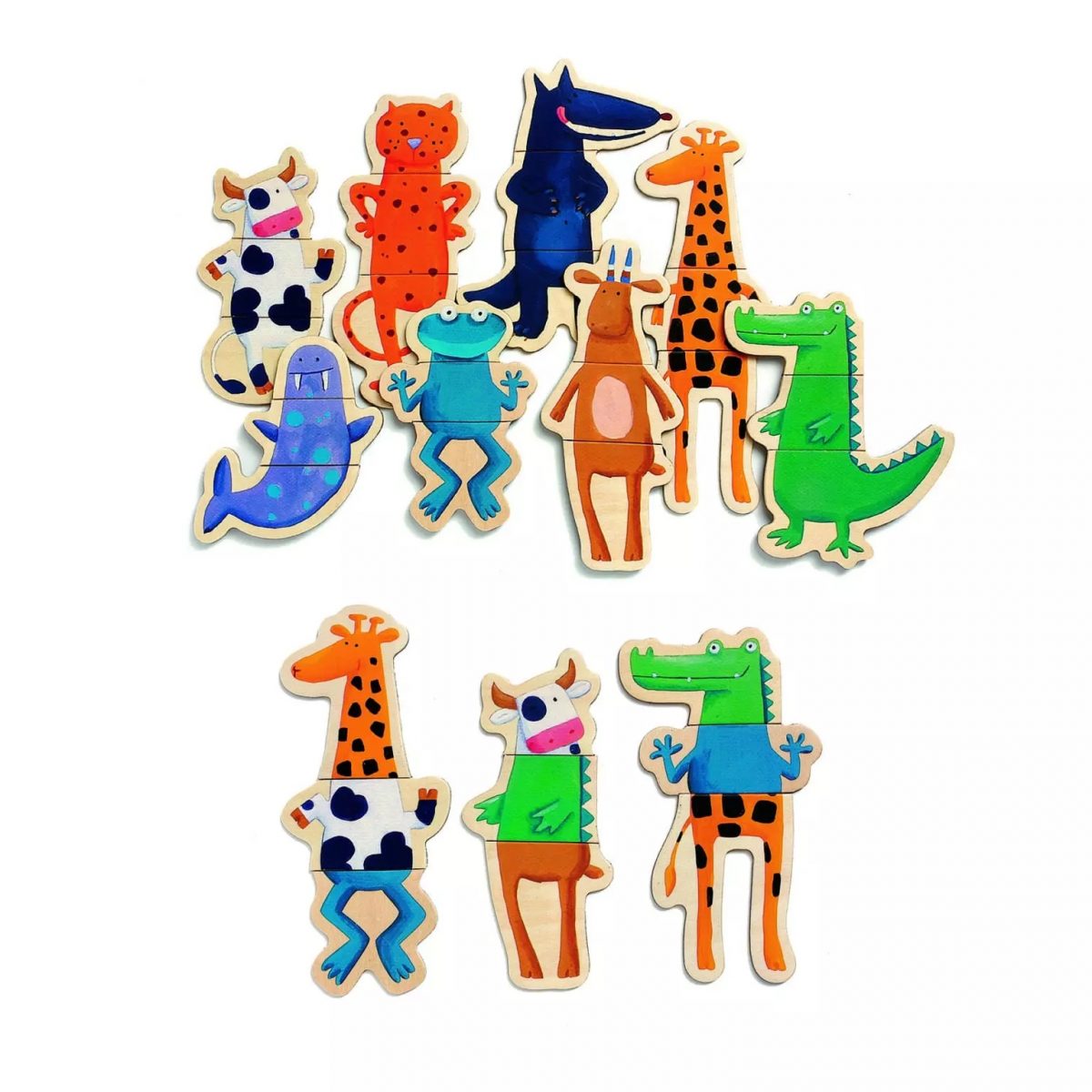 Djeco: Puzzle drewniane magnetyczne 24 cz. zwierzątka 2+ - obrazek 3