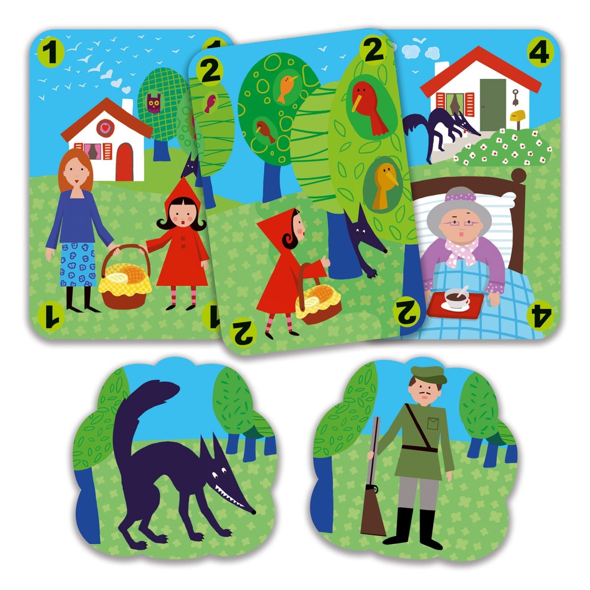 Djeco: Gra karciana Czerwony Kapturek 4+ - obrazek 2