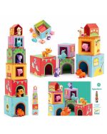 Djeco: klocki domki WIEŻA Z FIGURKAMI Topanifarm 18m+ - obrazek 6