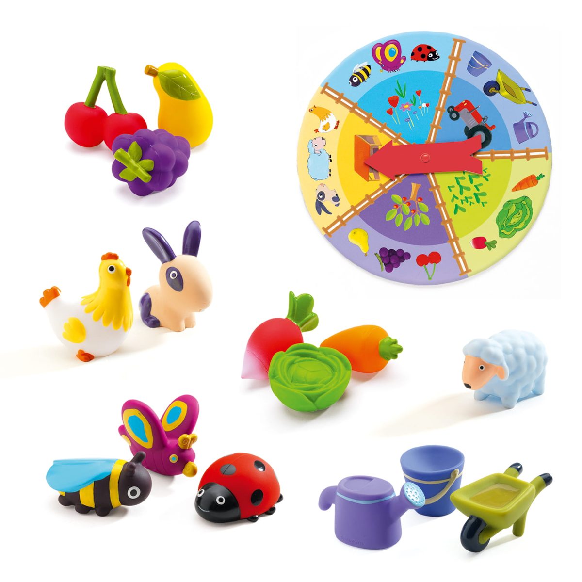 DJ08135-C-RVB Djeco: Gra sensoryczna lotto FARMA 3+ - obrazek 2