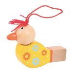 Bigjigs: DREWNIANY gwizdek ptaszek żółty