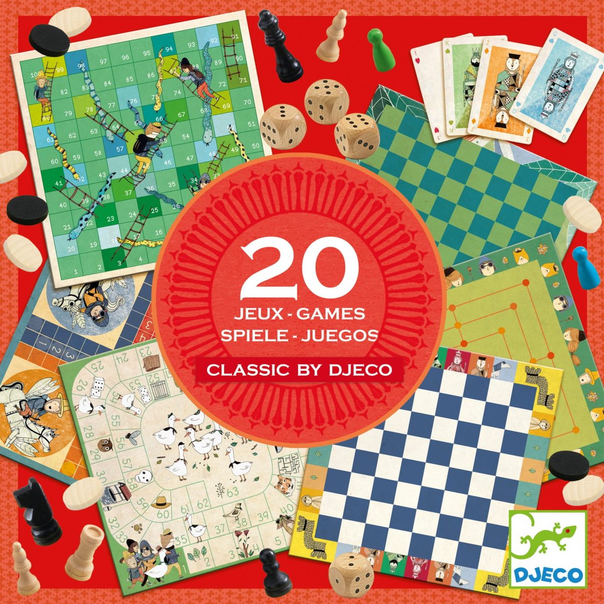 5219 Djeco: zestaw 20 gier CLASSIC BOX 6+ - obrazek 1