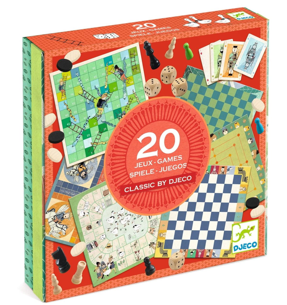 Djeco: zestaw 20 gier klasycznych CLASSIC BOX 6+ - obrazek 1