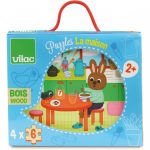 Vilac: drewniane puzzle dom 4 obrazki