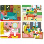 Vilac: drewniane puzzle dom 4 obrazki