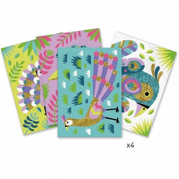 djeco zestaw z brokatem paw