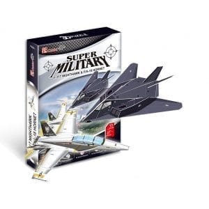 PUZZLE 3D MYŚLIWIEC F117 NIGHTHAWK / MYŚLIWIEC FA18 HORNET