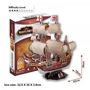 PUZZLE 3D ŻAGLOWIEC MAYFLOWER
