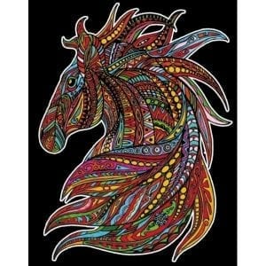 COLORVELVET: malowanka KOŃ 47 x 35 cm