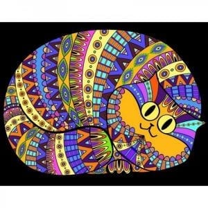 COLORVELVET: malowanka kocur 47 x 35 cm