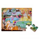 Janod: puzzle sensoryczne WYCIECZKA DO ZOO 20 EL. - obrazek 5