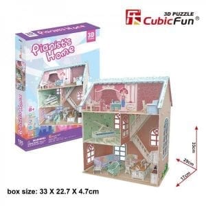 PUZZLE 3D domek pianistki