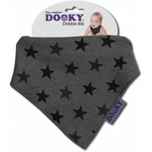 dooky: Chustka - śliniak Grey Stars