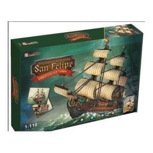 cubic: PUZZLE 3D ŻAGLOWIEC SAN FELIPE 248 EL.