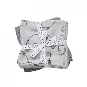 Done By Deer Contour Pieluszka 2 szt Grey