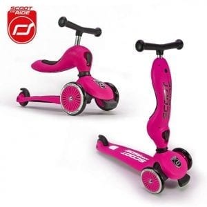SCOOTANDRIDE Highwaykick 2w1 Jeździk i hulajnoga 1-5 lat PINK