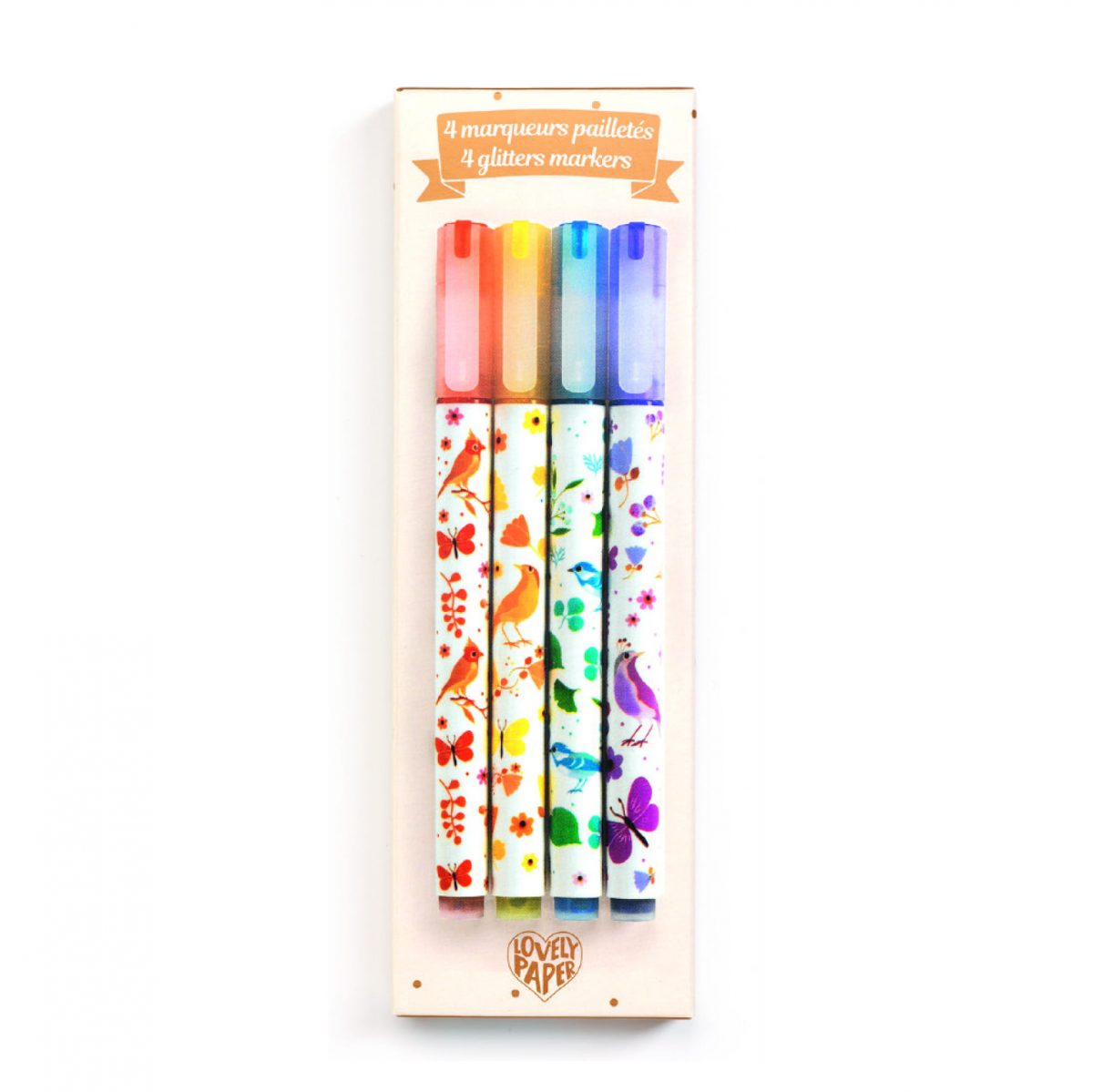 Djeco: lovely paper TINOU - flamastry BROKATOWE - obrazek 1