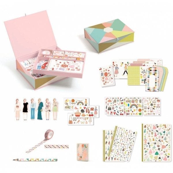 djeco: TINOU – kuferek zestaw papierniczy