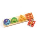 DJECO: Drewniana układanka sorter KSZTAŁTY 1234