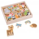 BIGJIGS: drewniane magnesy LEŚNE ZWIERZĘTA - obrazek 2