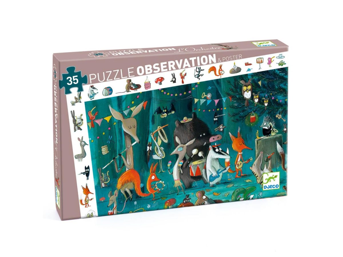 Djeco: Puzzle obserwacyjne ORKIESTRA 35 el. - obrazek 1
