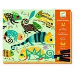 Djeco: zestaw ART z pastelami DŻUNGLA 6+