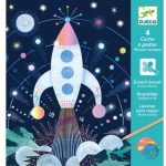 Djeco: zestaw art wydrapywanka KOSMOS 7+