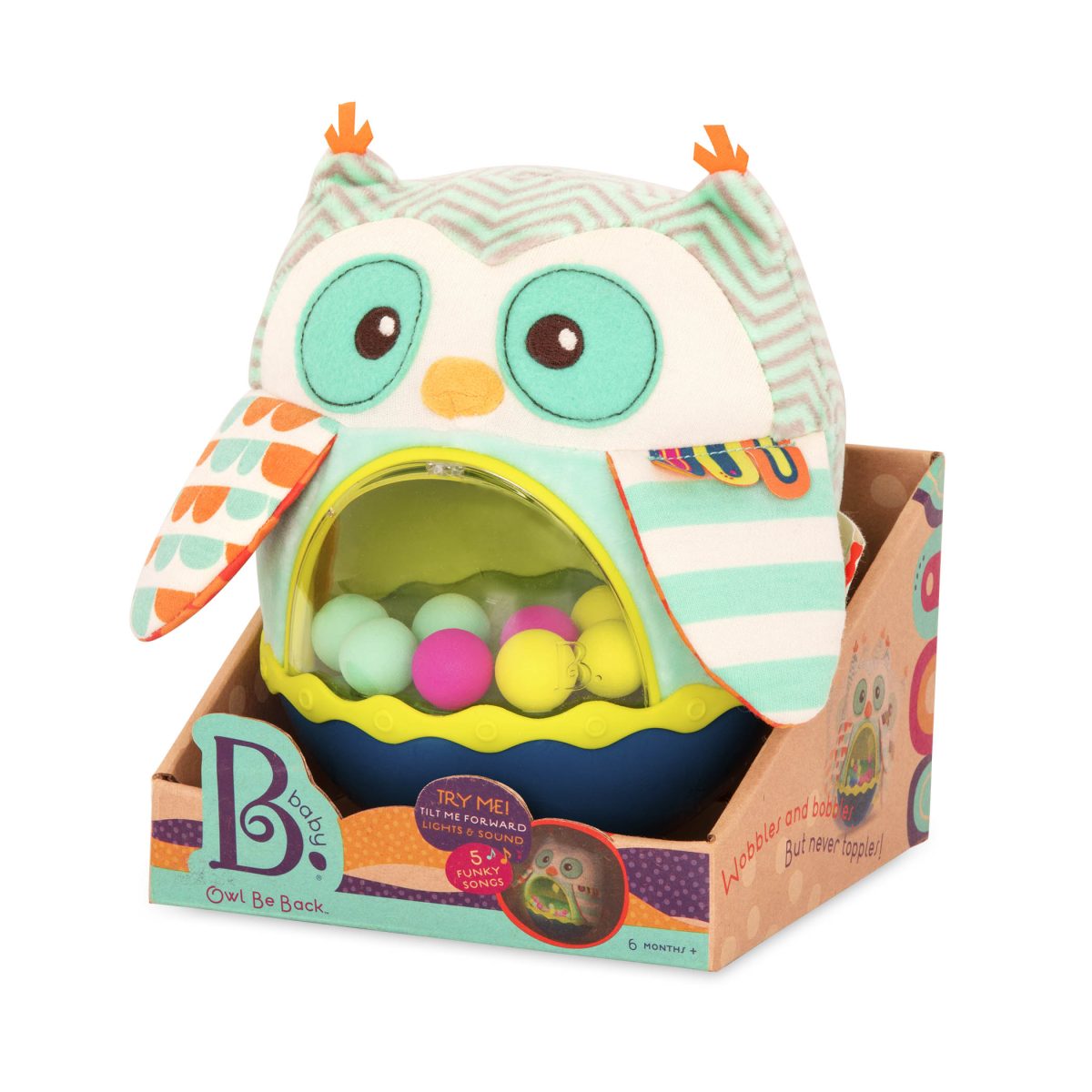 BX1608_pkg B.TOYS: Owl Be Back – sowa-kiwajka – wańka-wstańka - obrazek 4