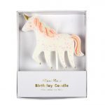 Meri Meri: MAGICZNY Jednorożec  - Świeczka z brokatem