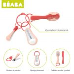 Beaba: zestaw do pielęgnacji - termometr, obcinaczka, szczoteczka nude coral - obrazek 2