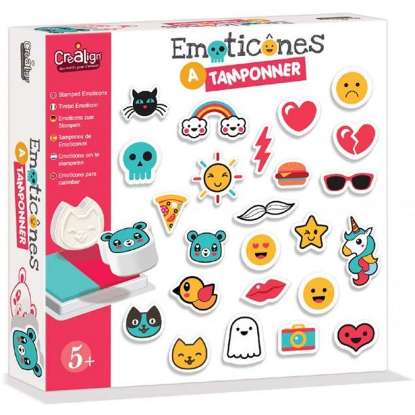 CREA LIGN: EMOTICONY - zestaw do stemplowania 5+