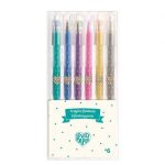 Djeco: długopisy żelowe brokatowe 6 szt.