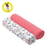 Lassig: Glama Lama coral Otulacze kocyki bambus 120x120cm 2 szt.