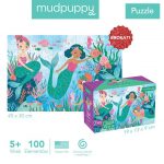 MUDPUPPY: Puzzle z brokatem Syrenki 100 el. 5+ - obrazek 2