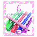 Djeco: FLAMASTRY brokatowe SWEET 6 szt.