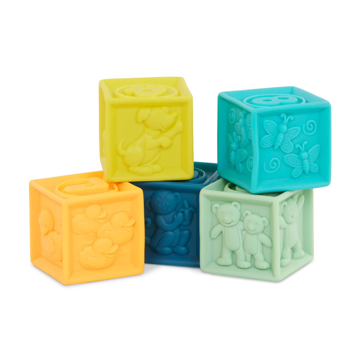 B.TOYS: miękkie klocki SENSORYCZNE - OneTwoSqueeze - obrazek 3
