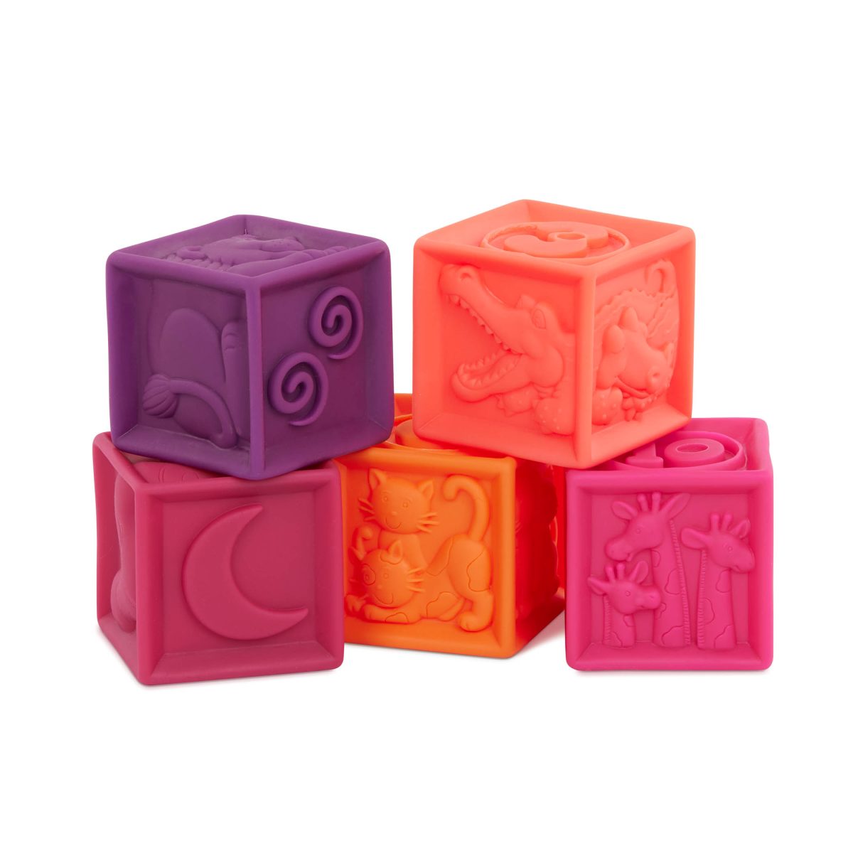 B.TOYS: miękkie klocki SENSORYCZNE - OneTwoSqueeze - obrazek 2