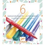 Djeco: FLAMASTRY brokatowe - kolory klasyczne