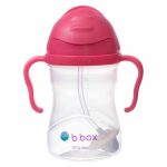 B.box: Bidon ze słomką, 240 ml, malinowy