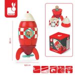 Janod: RAKIETA drewniana magnetyczna 18m+ - obrazek 2