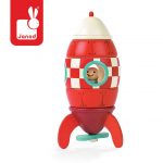 Janod: RAKIETA drewniana magnetyczna 18m+