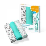 Babyono: Naturalne pieluszki kocyki bambus organiczny mięta