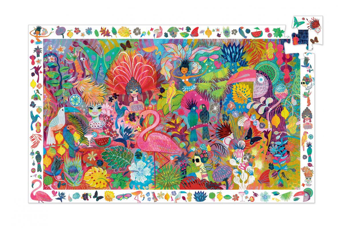 ir_k7xie Djeco: Puzzle obserwacja KARNAWAŁ W RIO 200 el. - obrazek 2