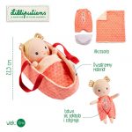LILLIPUTIENS: Lalka dzidziuś Anais w koszyczku + akcesoria 9m+ - obrazek 4