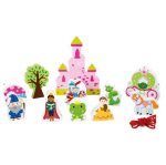 SMALL FOOT: zestaw ZAMEK KSIĘŻNICZKI - drewniana nawlekanka 3+