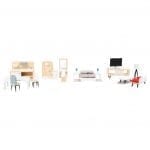 SMALL FOOT: Mebelki dla lalek duży zestaw 28 el.