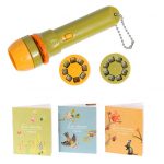 Moulin Roty: Latarka projektor Les Jardin + 3 mini książeczki