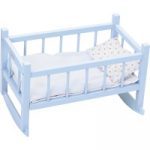 Petitcollin: kołyska dla lalki do 40cm błękitna